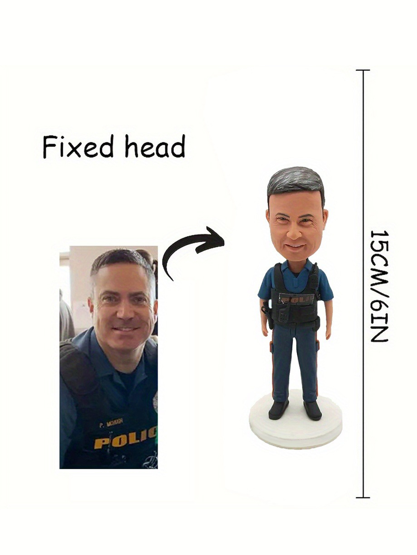 Exclusively Custom Handcrafted Clay Bobblehead Doll Cartoon Bobblehead Doll Single-Figure Style